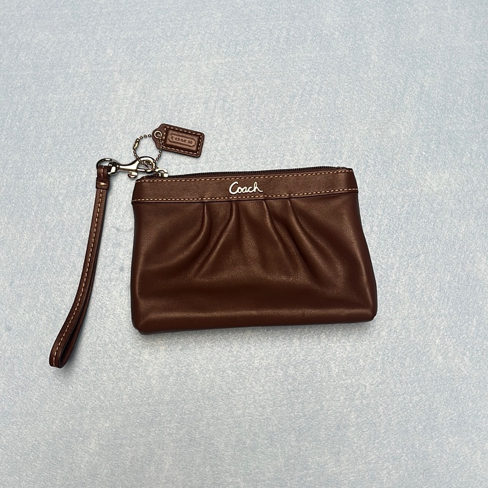 Coach leather wristlet